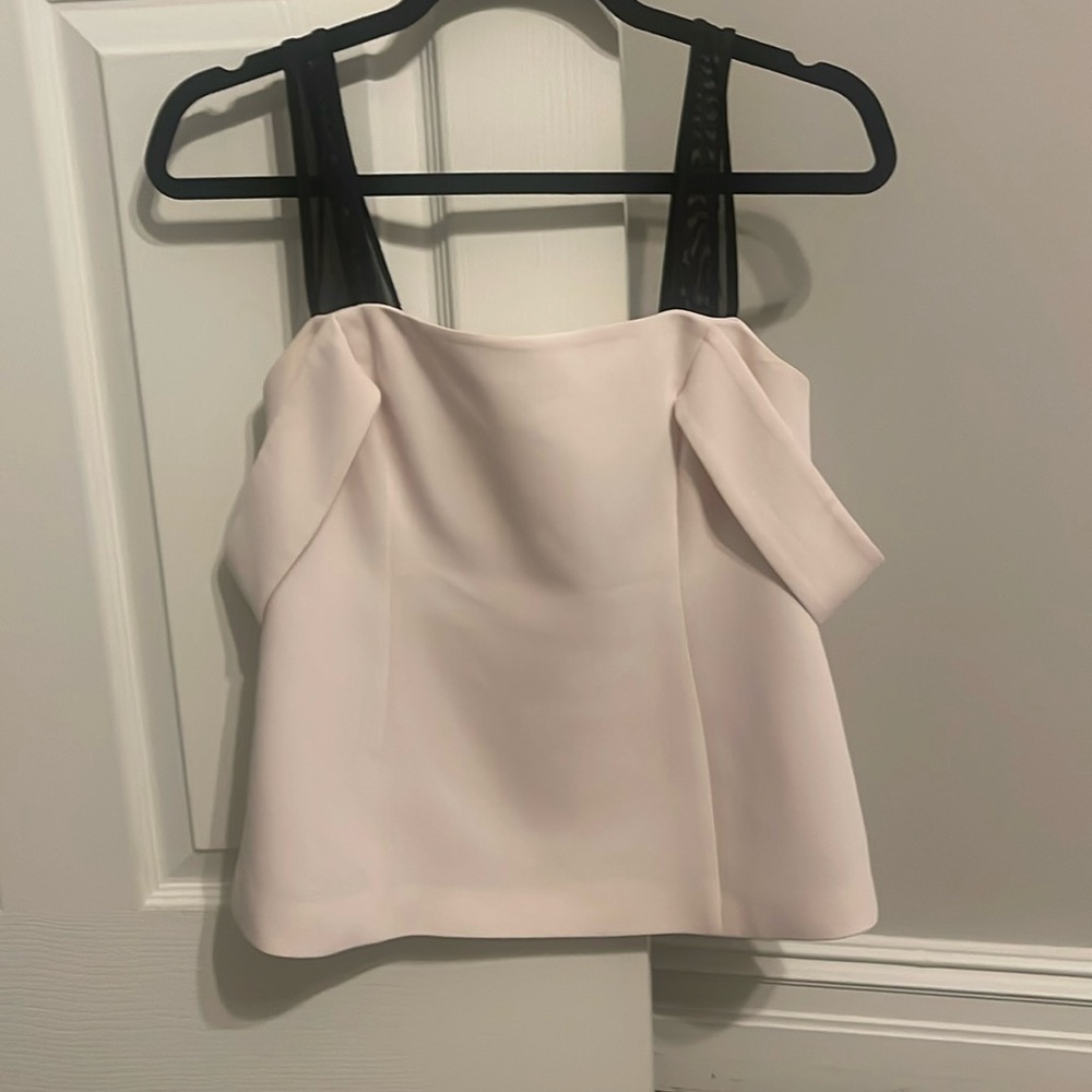 NWOT light pink/black Cinq A Sept top size 0